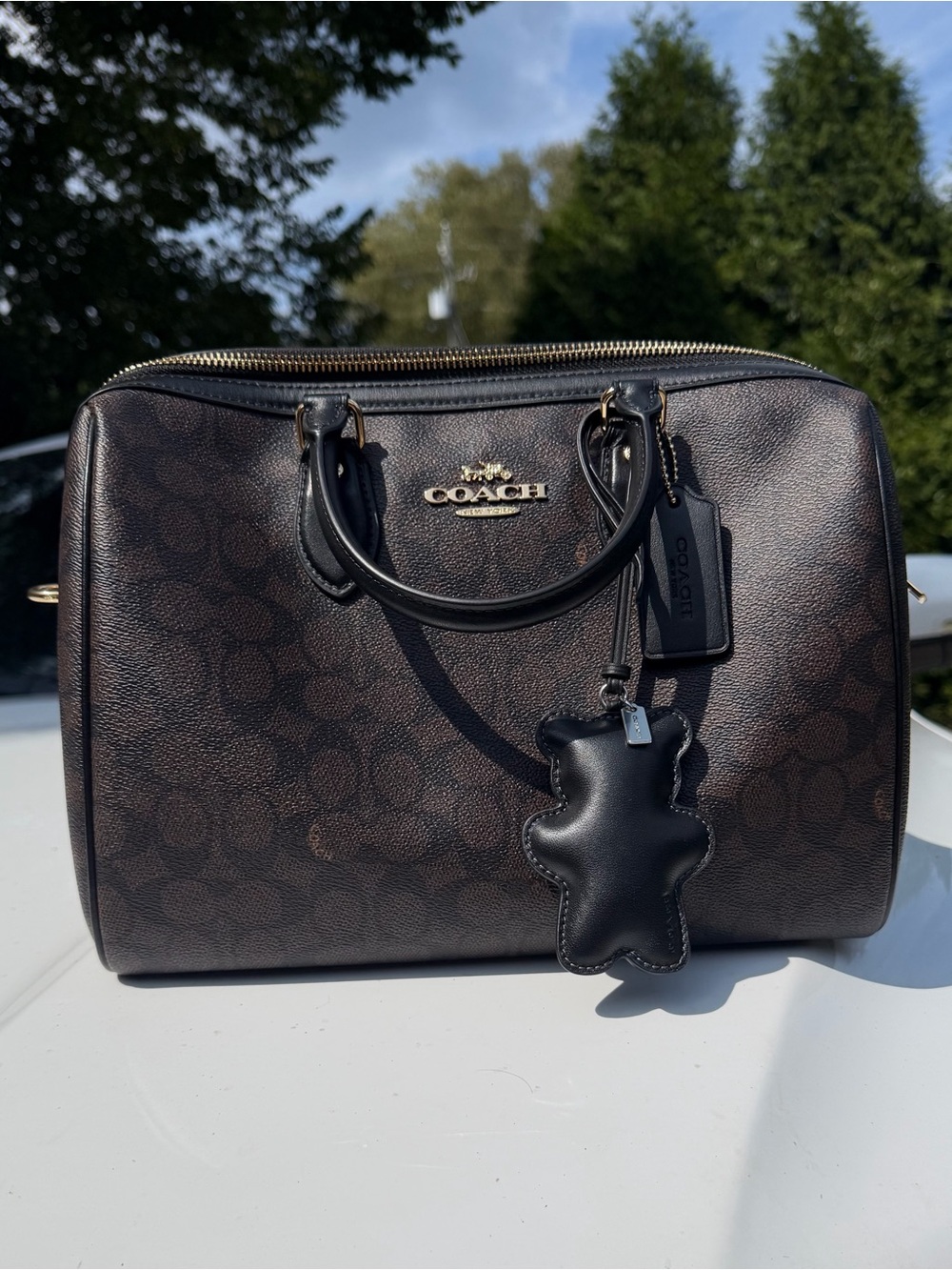 Coach Large Rowan and Puffy bear charm!